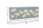 Komoda GINKGO 3D 160 CM tyrkysová/zlatá masiv mango Komoda GINKGO 3D 160 CM tyrkysová/zlatá masiv mango