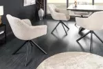 2SET jídelní židle PAPILLON béžová bouclé otočná 2SET jídelní židle PAPILLON béžová bouclé otočná