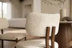 2SET jídelní židle BELLANO krémová béžová/hnědá
