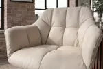 2SET jídelní židle PAPILLON béžová/černá pravá kůže otočná 2SET jídelní židle PAPILLON béžová/černá pravá kůže otočná