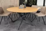 Kulatý jídelní stůl HELIX 120 CM dubová dýha