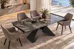 Rozkládací jídelní stůl DIAMOND TAUPE 180-260 CM keramika
