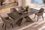 Rozkládací jídelní stůl DIAMOND RUST BRONZE 180-260 CM keramika Rozkládací jídelní stůl DIAMOND RUST BRONZE 180-260 CM keramika