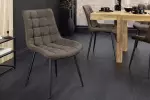 2SET jídelní židle ROADSTAR taupe/černá mikrovlákno