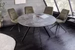 Kulatý jídelní stůl ATELIER 100 CM šedá/černá melaminová dýha Kulatý jídelní stůl ATELIER 100 CM šedá/černá melaminová dýha