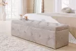 Lavice CHESTERFIELD 140 CM šampaňská s úložným prostorem Lavice CHESTERFIELD 140 CM šampaňská s úložným prostorem