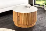 Konferenční stolek TRES CHIC 60 CM bílá/přírodní mramor/masiv mango Konferenční stolek TRES CHIC 60 CM bílá/přírodní mramor/masiv mango