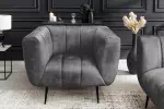 Křeslo NOBLESSE 106 CM šedé samet Křeslo NOBLESSE 106 CM šedé samet