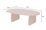 Oválný konferenční stolek SCULPTURA 110 CM masiv akácie
