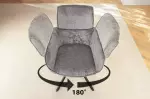 2SET jídelní židle UNIQUE šedá/černá otočná 2SET jídelní židle UNIQUE šedá/černá otočná