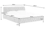 Postel MODERN BAROCCO 180x200 CM šedá samet Postel MODERN BAROCCO 180x200 CM šedá samet