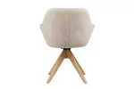 2SET jídelní židle PAPILLON béžová/přírodní samet otočná 2SET jídelní židle PAPILLON béžová/přírodní samet otočná