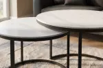 2SET konferenční stolek ELEGANCE 75 CM keramika vzhled bílý mramor 2SET konferenční stolek ELEGANCE 75 CM keramika vzhled bílý mramor