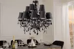 Sada 15 stínidel CHANDELIER černá Sada 15 stínidel CHANDELIER černá