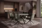 Jídelní židle LUGANO otočná 360° zelená/černá samet Jídelní židle LUGANO otočná 360° zelená/černá samet