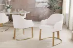 2SET židle EXTRAVAGANCIA béžová/zlatá manšestr 2SET židle EXTRAVAGANCIA béžová/zlatá manšestr