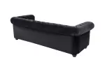 Pohovka CHESTERFIELD 3M 205 CM černá samet Pohovka CHESTERFIELD 3M 205 CM černá samet