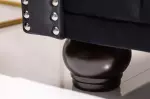Pohovka CHESTERFIELD 3M 205 CM černá samet Pohovka CHESTERFIELD 3M 205 CM černá samet