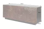 Komoda FLUID 3D 175 CM ořechově hnědá masiv akácie