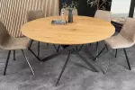 Kulatý jídelní stůl HELIX 120 CM dubová dýha