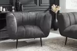 Křeslo NOBLESSE 106 CM šedé samet Křeslo NOBLESSE 106 CM šedé samet