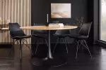 Kulatý jídelní stůl ATELIER II 120 CM přírodní/černá dubová dýha Kulatý jídelní stůl ATELIER II 120 CM přírodní/černá dubová dýha