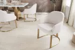 2SET židle EXTRAVAGANCIA béžová/zlatá manšestr 2SET židle EXTRAVAGANCIA béžová/zlatá manšestr