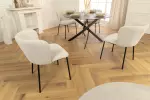 2SET jídelní židle LYON béžová manšestr 2SET jídelní židle LYON béžová manšestr