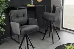 Barová židle BIG GEORGE antracitová otočná Barová židle BIG GEORGE antracitová otočná