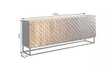 Komoda SHADES 3D 180 CM vícebarevná masiv mango