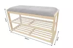 Botník ZEN-BO 80 CM bambus přírodní/tmavě šedá Botník ZEN-BO 80 CM bambus přírodní/tmavě šedá
