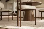 2SET jídelní židle BELLANO krémová béžová/hnědá