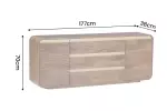 Komoda MONZA 180 CM hnědá/zlatá masiv mango Komoda MONZA 180 CM hnědá/zlatá masiv mango