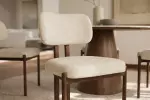 2SET jídelní židle BELLANO krémová béžová/hnědá