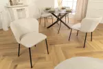2SET jídelní židle LYON béžová manšestr 2SET jídelní židle LYON béžová manšestr