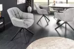 2SET jídelní židle PAPILLON šedá bouclé otočná 2SET jídelní židle PAPILLON šedá bouclé otočná