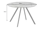 Kulatý jídelní stůl ATELIER 100 CM šedá/černá melaminová dýha Kulatý jídelní stůl ATELIER 100 CM šedá/černá melaminová dýha