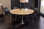 Kulatý jídelní stůl ATELIER II 120 CM přírodní/černá dubová dýha Kulatý jídelní stůl ATELIER II 120 CM přírodní/černá dubová dýha