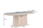 Jídelní stůl UNIQUE 200 CM šedý mramor/dýha ořech Jídelní stůl UNIQUE 200 CM šedý mramor/dýha ořech