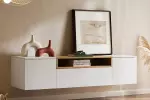 Závěsný televizní stolek LOFT 160 CM bílá/dub Závěsný televizní stolek LOFT 160 CM bílá/dub