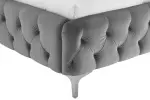 Postel MODERN BAROCCO 180x200 CM šedá samet Postel MODERN BAROCCO 180x200 CM šedá samet