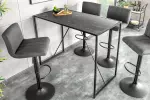 Barový stůl SLIM LINE 120 CM vzhled antracitový mramor Barový stůl SLIM LINE 120 CM vzhled antracitový mramor