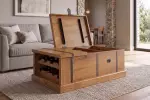 Barový stolek BODEGA 100 CM medový masiv mango