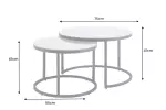 2SET konferenční stolek ELEGANCE 75 CM keramika vzhled bílý mramor 2SET konferenční stolek ELEGANCE 75 CM keramika vzhled bílý mramor