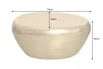 Konferenční stolek STONE 75 CM zlatý Konferenční stolek STONE 75 CM zlatý