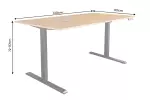 Výškově nastavitelný kancelářský stůl OAK DESK 120 CM dubový vzhled Výškově nastavitelný kancelářský stůl OAK DESK 120 CM dubový vzhled