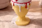 Odkládací stolek ICE CREAM 65 CM červený/bílý Odkládací stolek ICE CREAM 65 CM červený/bílý