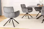2SET jídelní židle UNIQUE šedá/černá otočná 2SET jídelní židle UNIQUE šedá/černá otočná