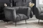 Křeslo NOBLESSE 106 CM šedé samet Křeslo NOBLESSE 106 CM šedé samet