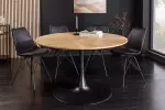 Kulatý jídelní stůl ATELIER II 120 CM přírodní/černá dubová dýha Kulatý jídelní stůl ATELIER II 120 CM přírodní/černá dubová dýha